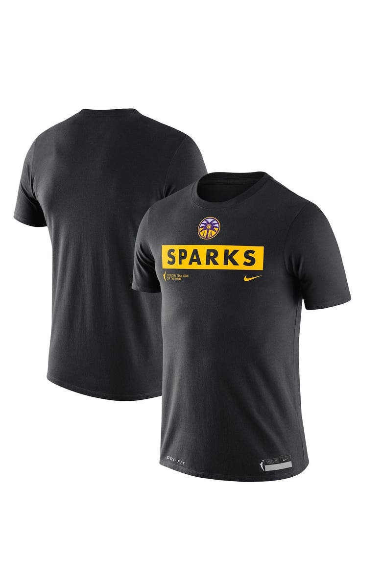 Nike Black Los Angeles Sparks Practice T-Shirt, Main, color,
