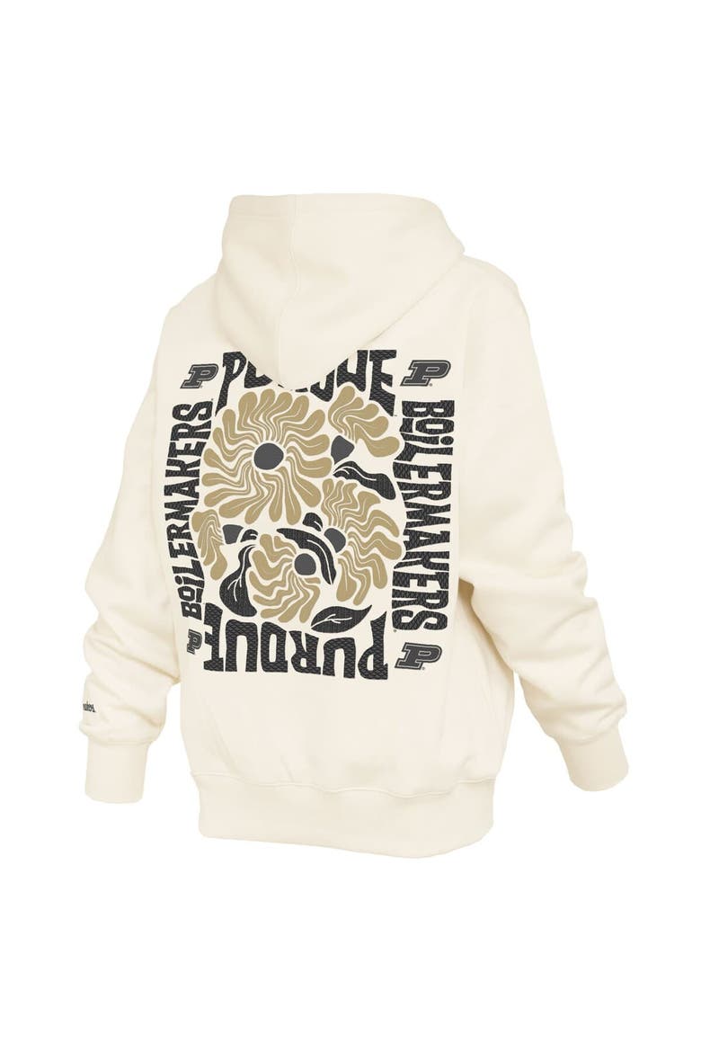 Women's Pressbox  Cream Purdue Boilermakers Elena Janise Hoodie, Alternate, color, Cream