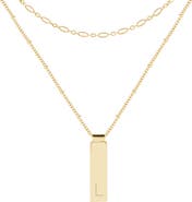 Brook and York Maisie Set of 2 Initial Layering Necklaces