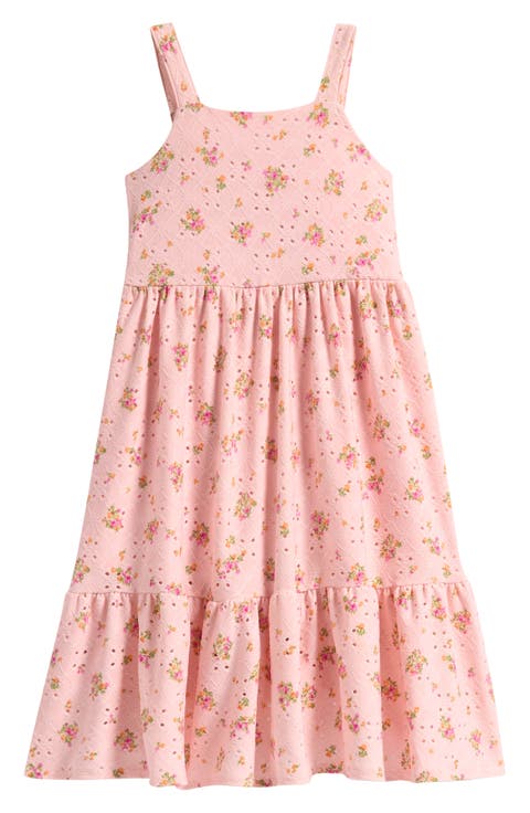 Kids' Eyelet Knit Maxi Dress