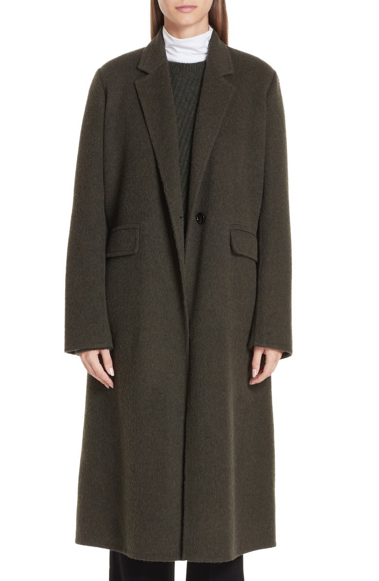 Vince Long Wool Alpaca Blend Coat, Main, color, 