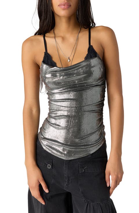 Midnight Luster Cowl Neck Cami