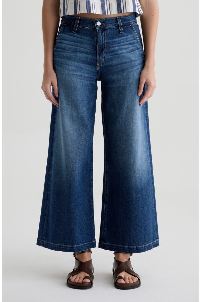 Stella High Waist Palazzo Jeans, Main, color, INDIGO SHADE