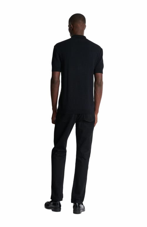 Shop Balmain Monogram Knit Polo Shirt