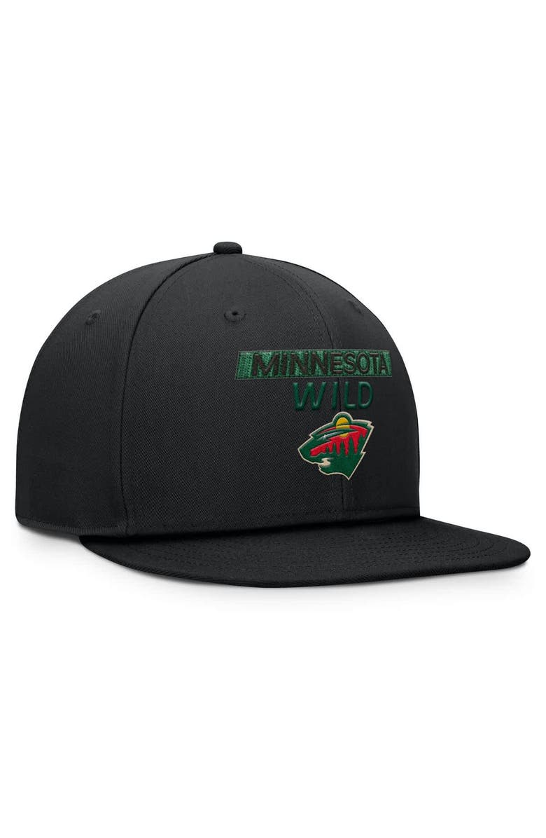 FANATICS Men's Fanatics Black Minnesota Wild Authentic Pro Prime Snapback Hat, Alternate, color, Black
