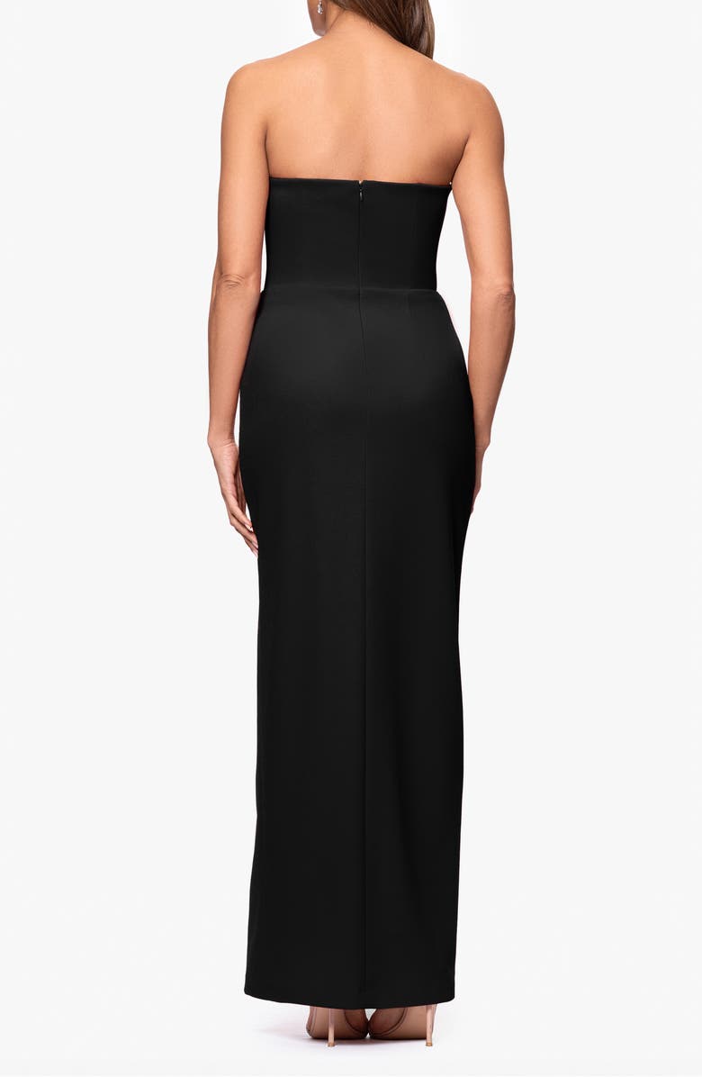 Sequin Lace Bodice Strapless Gown