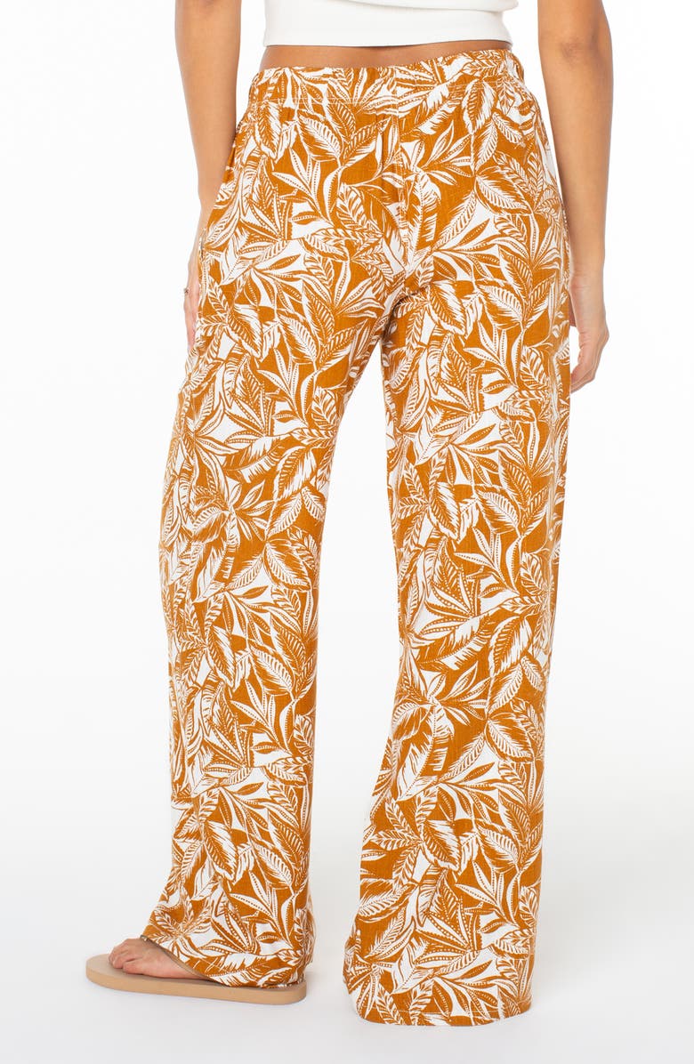 Roxy Hana Tropical Print Drawstring Pants, Alternate, color, Cathay Spice