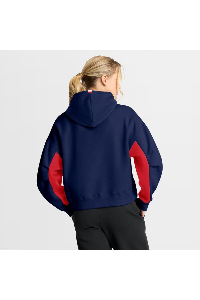 Women's Fanatics Navy Columbus Blue Jackets Back Check Boxy Hoodie, Alternate, color, Navy