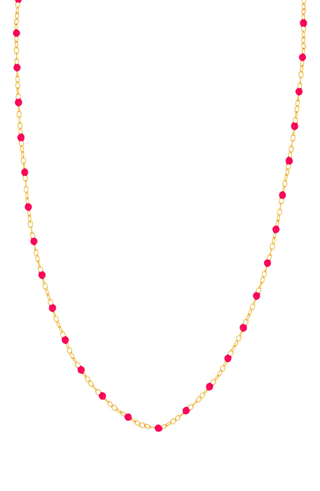 HAWLEY ST 14K Gold Hot Pink Enamel Station Necklace (Women) | Nordstromrack