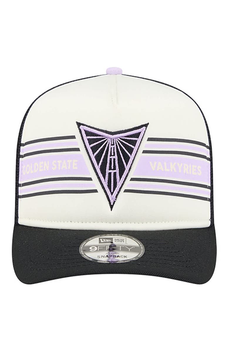 New Era Unisex New Era White/Eclipse Black Golden State Valkyries Banner Foam Front 9FIFTY A-Frame Adjustable Trucker Hat, Alternate, color, White
