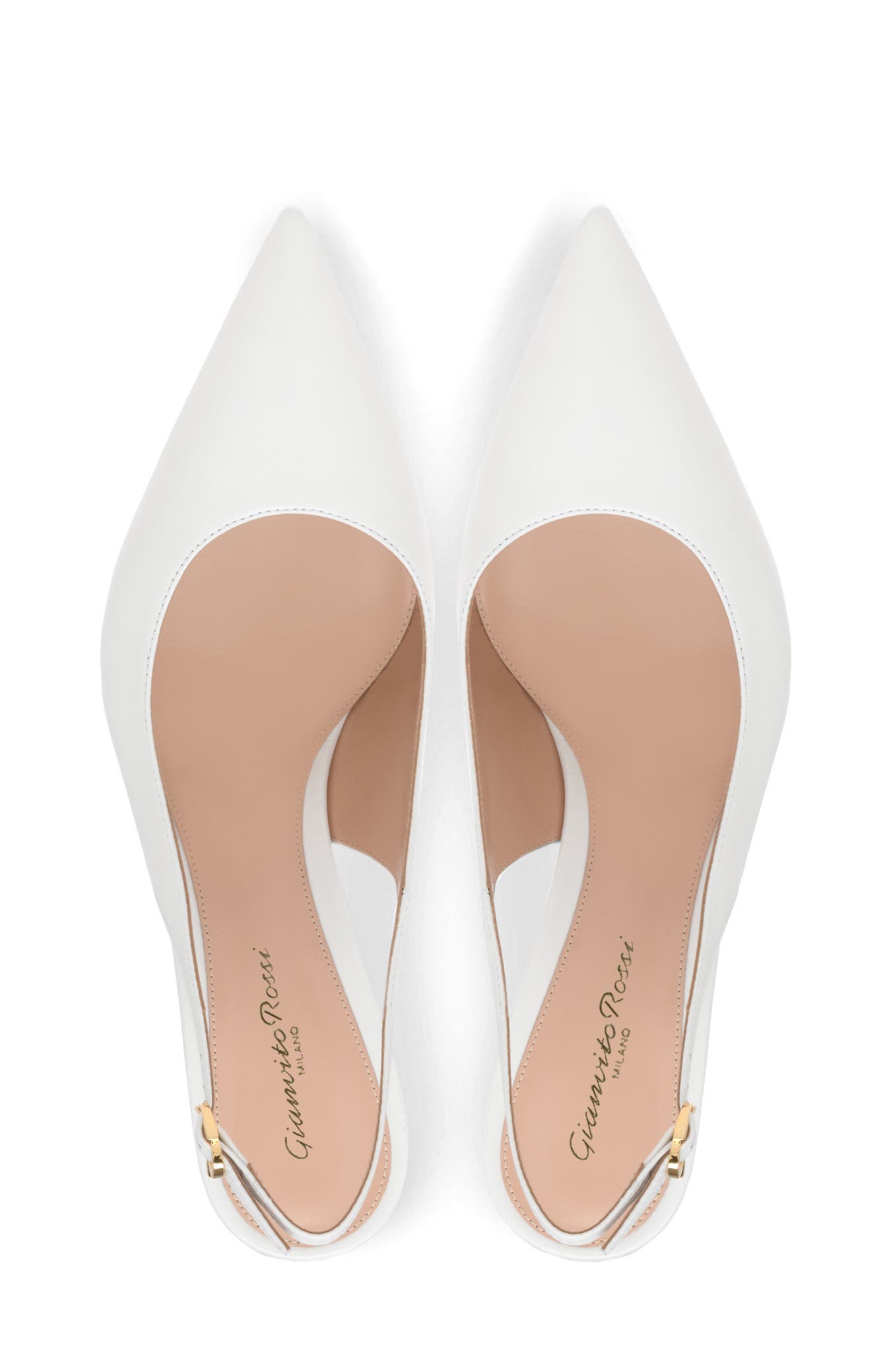 Gianvito Rossi Ribbon Sling 85, Alternate, color, White Nappa
