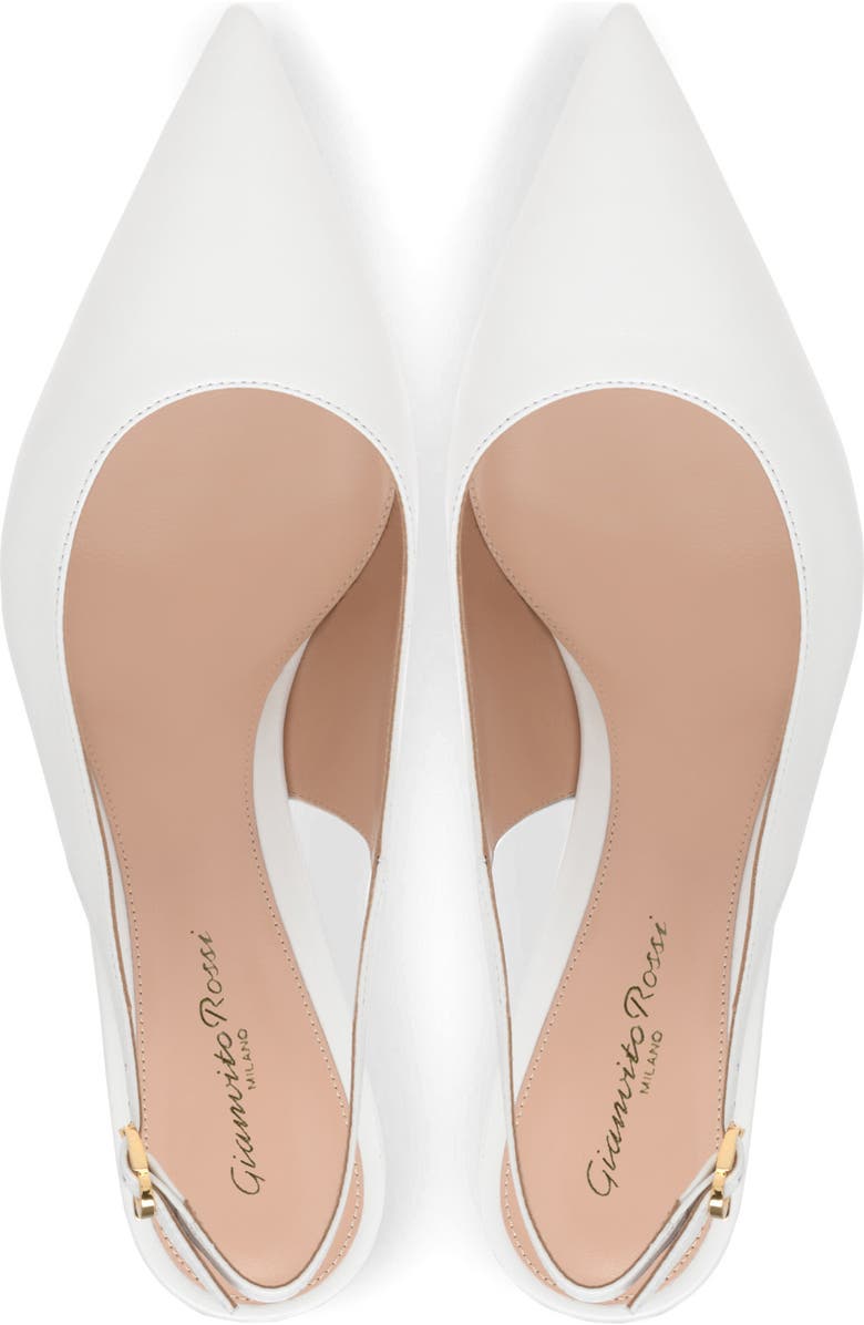 Gianvito Rossi Ribbon Sling 85, Alternate, color, White Nappa