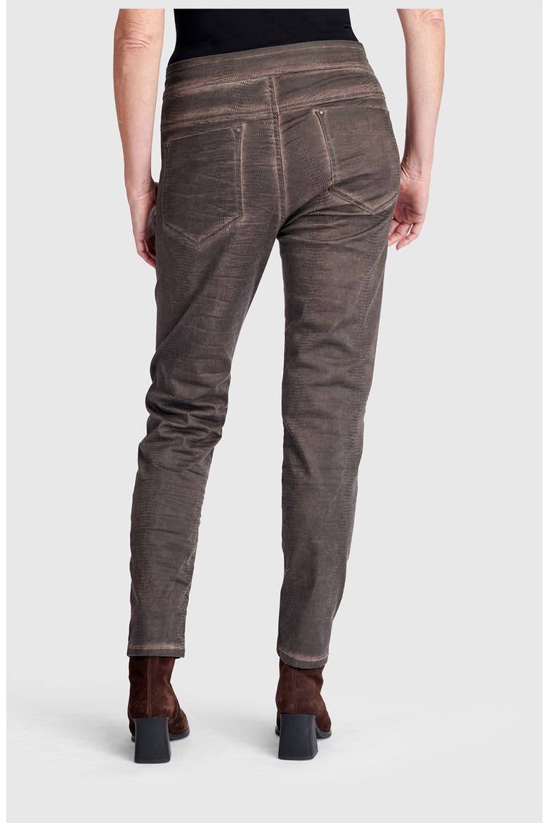 Washed Iconic Stretch Jeans, Alternate, color, Brown