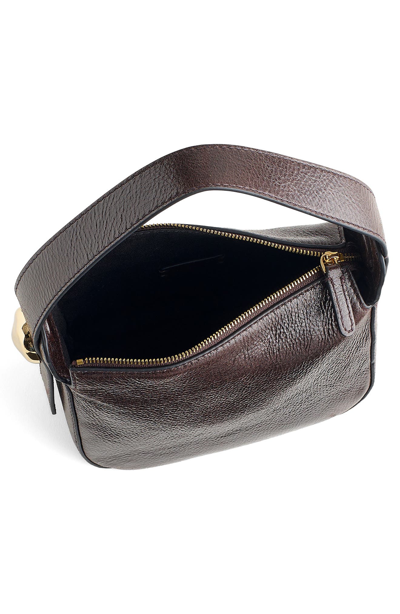 Madewell The Sculpted Metal Wristlet Bag, Alternate, color, 