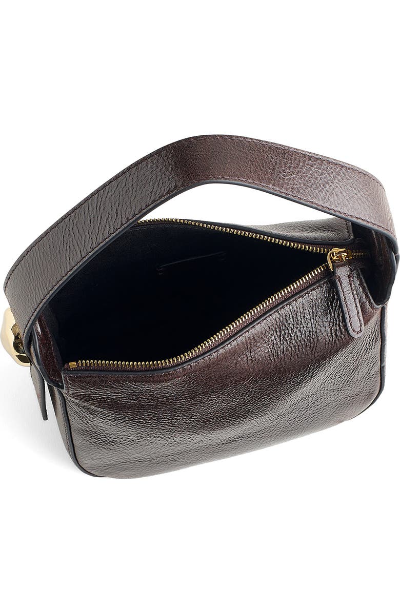 Madewell The Sculpted Metal Wristlet Bag, Alternate, color, Espresso Bean