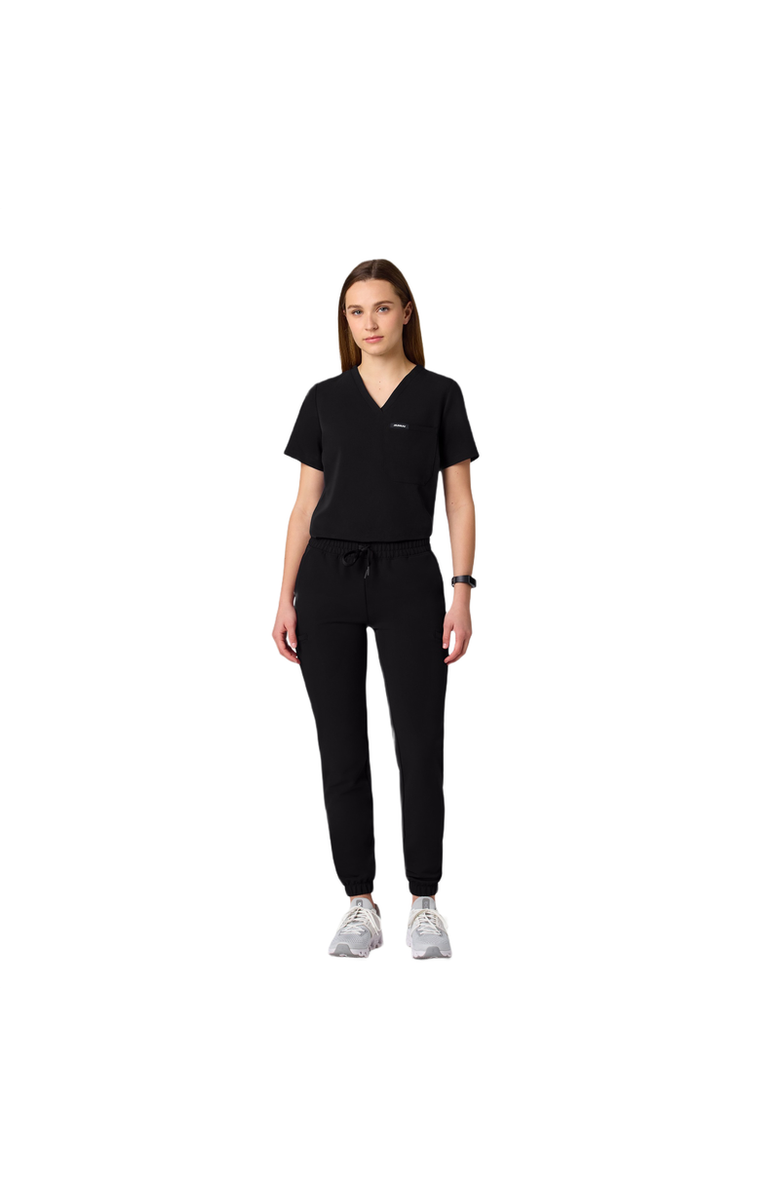 JAANUU Jace Women's 7-Pocket Skinny Scrub Jogger, Alternate, color, Black