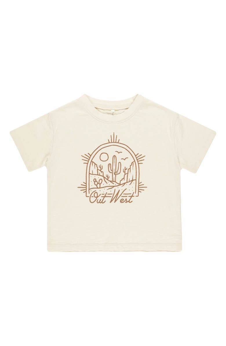 Rylee + Cru Relaxed Cotton Graphic T-Shirt, Main, color, Out West