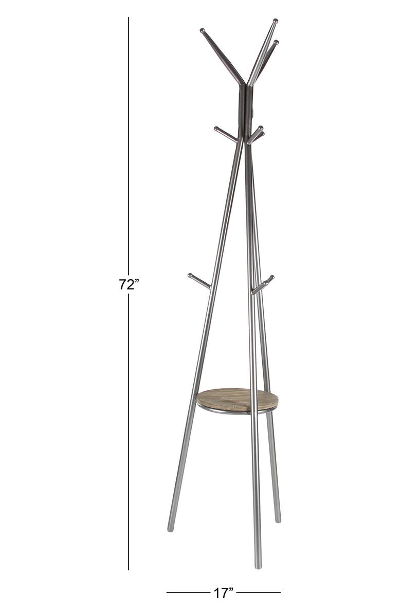 VIVIAN LUNE HOME Gray Metal Modern Coat Rack, Alternate, color, 