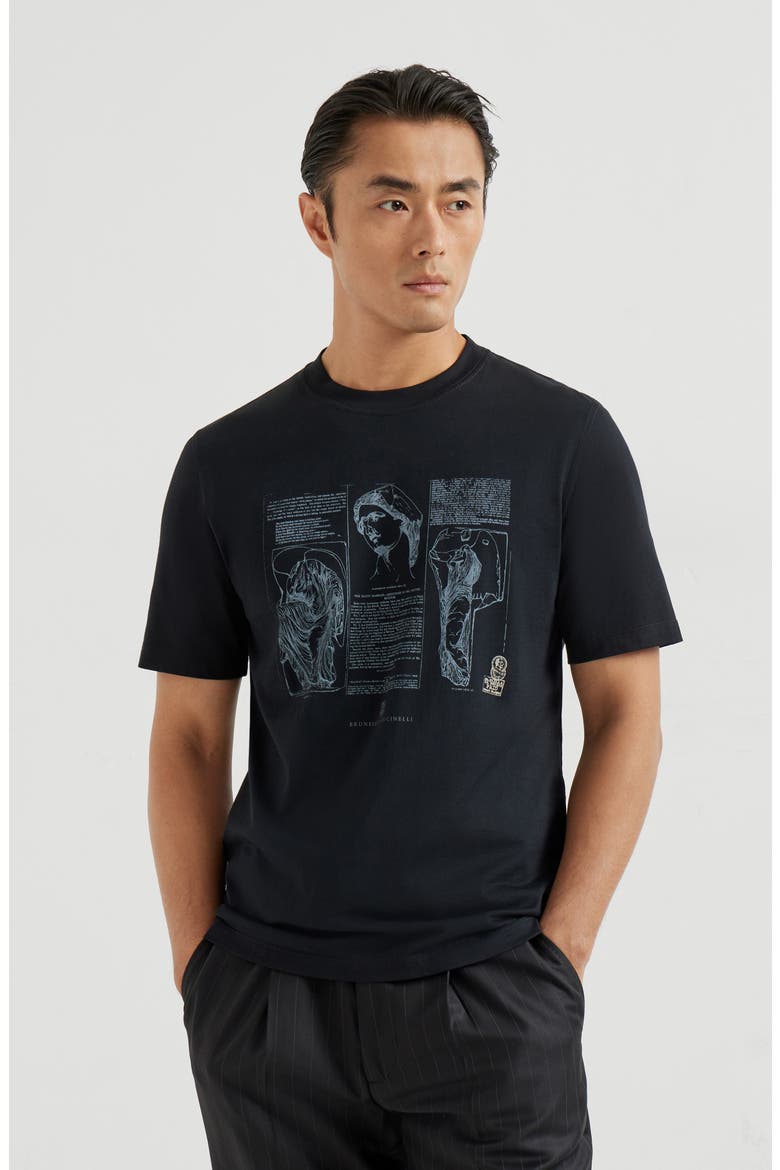 Jersey T-shirt, Main, color, Black