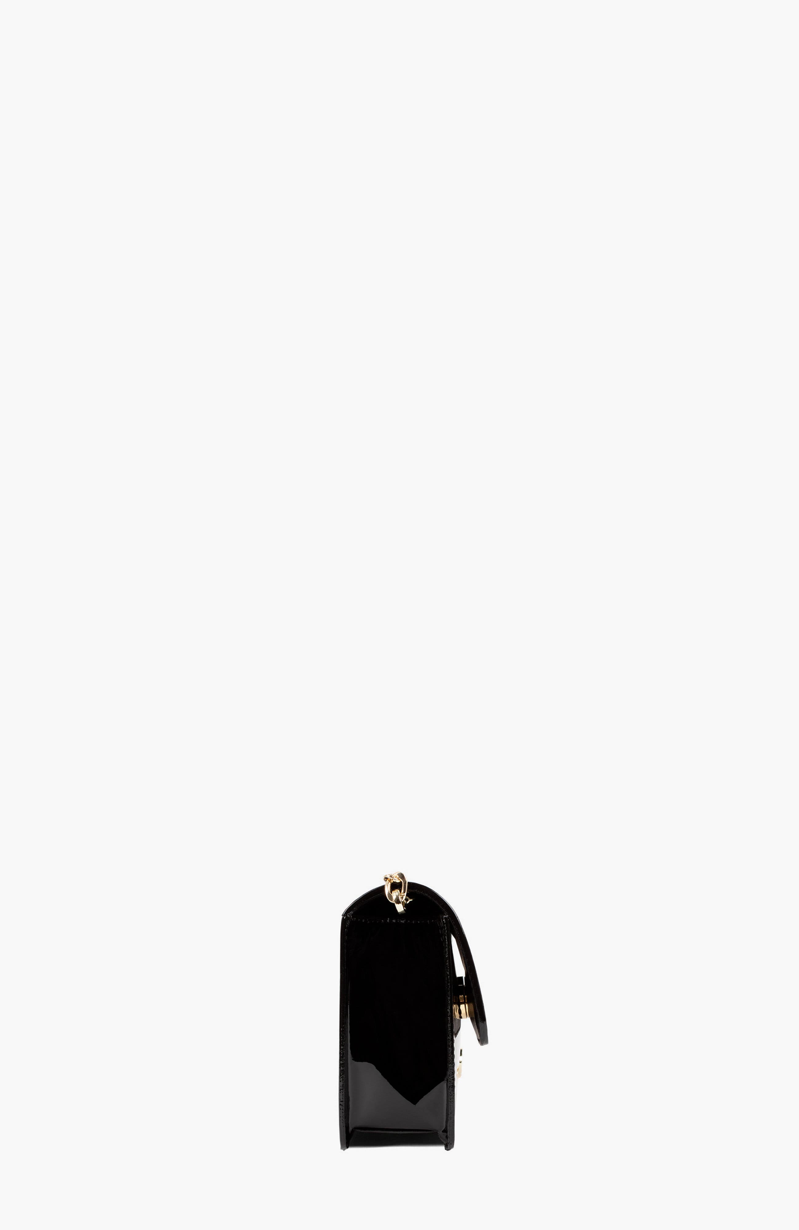Iconic By Cavalinho Patent Leather Clutch Shoulder Bag 648, Alternate, color, Black