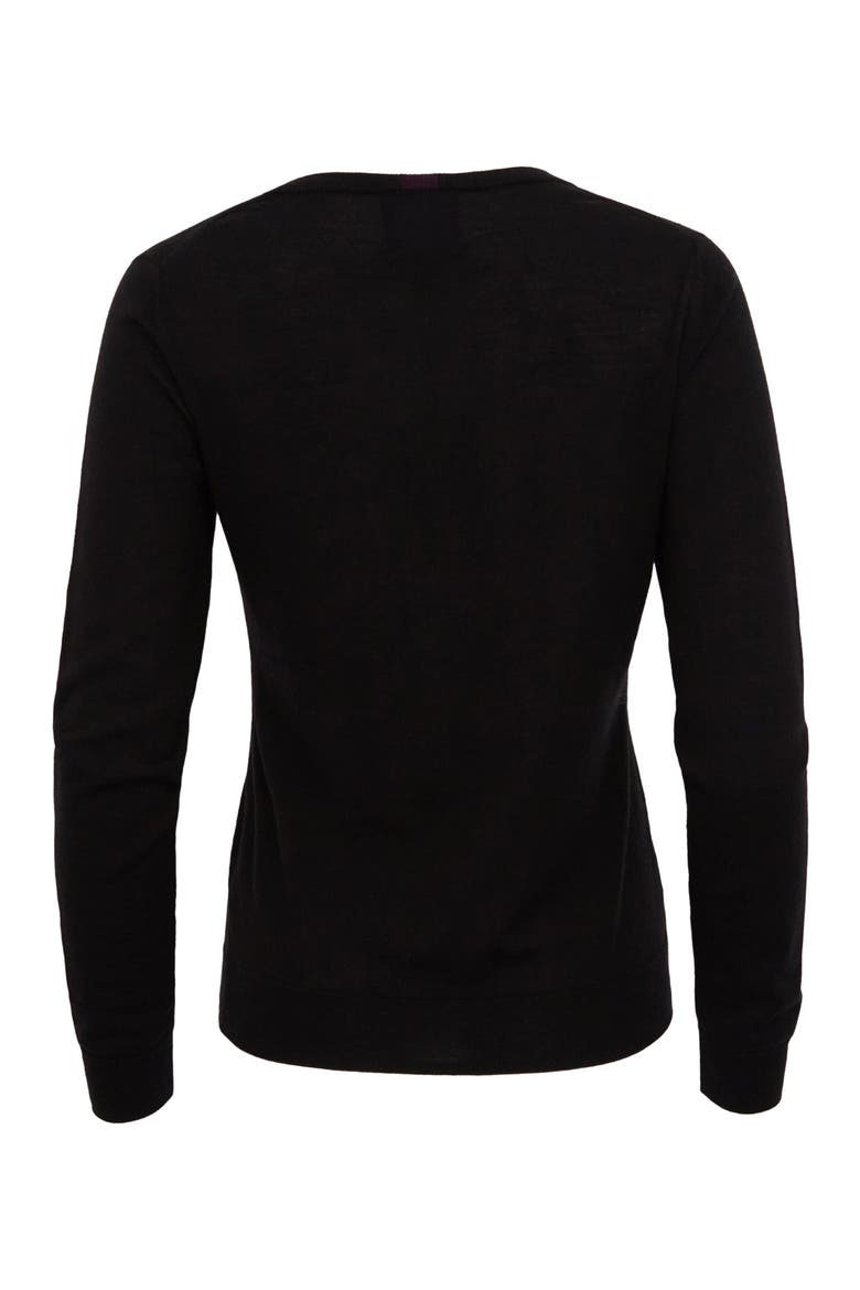 Sasha Cashmere Blend V-neck Sweater, Alternate, color, Black