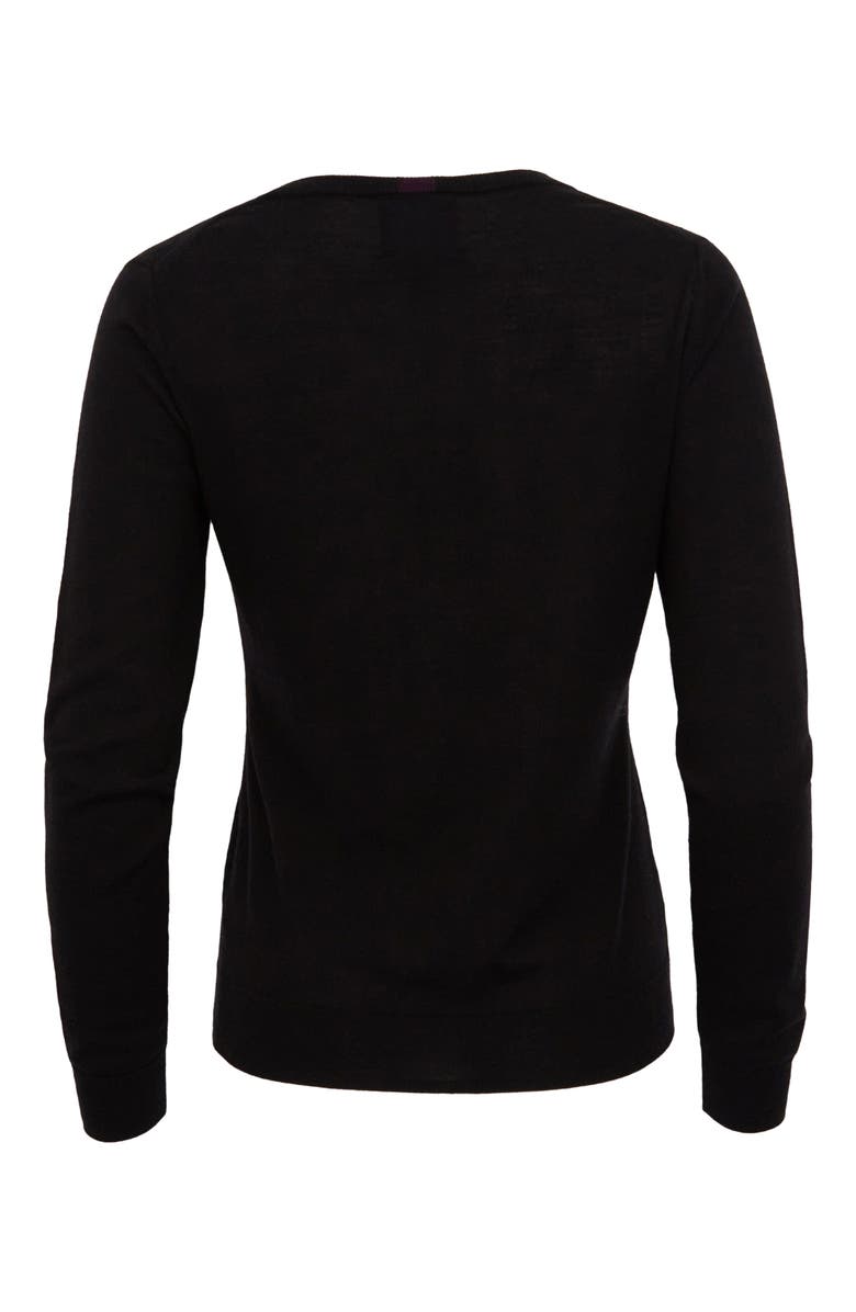 Lords of Harlech Sasha Cashmere Blend V-neck Sweater, Alternate, color, Black