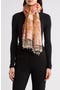 Floral Jacquard Fringe Scarf