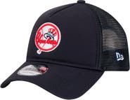 New Era Men's New Era Navy New York Yankees 9FORTY A-Frame Trucker Adjustable Hat