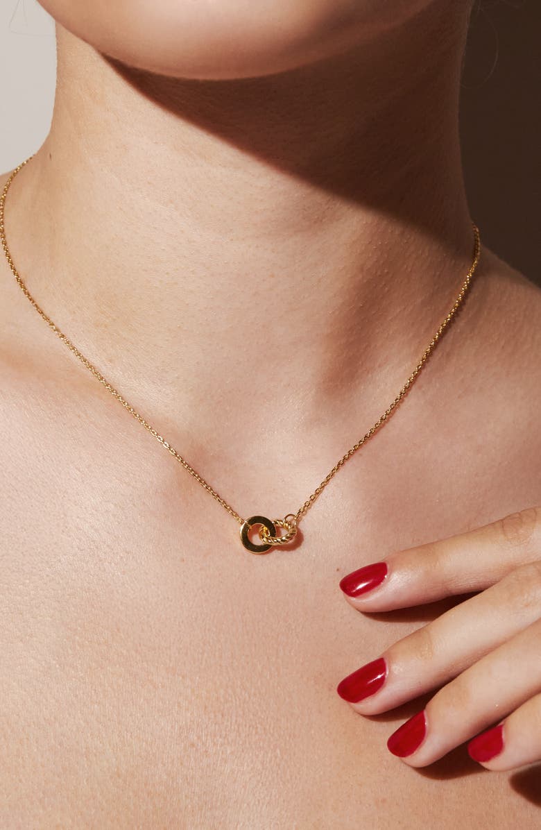 Aurate New York Twist Connection Necklace, Alternate, color, Yellow