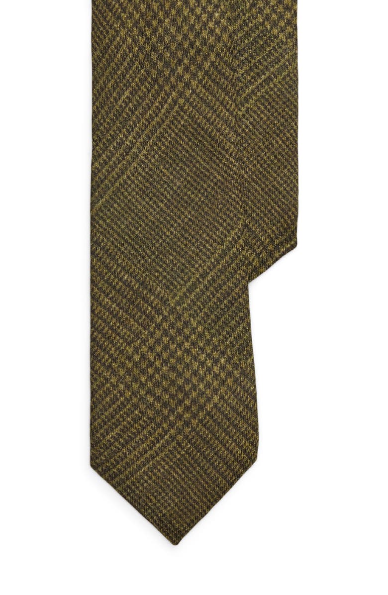 Ralph Lauren Purple Label Standard Glen Plaid Cashmere & Silk Tie, Main, color, Thicket Moss