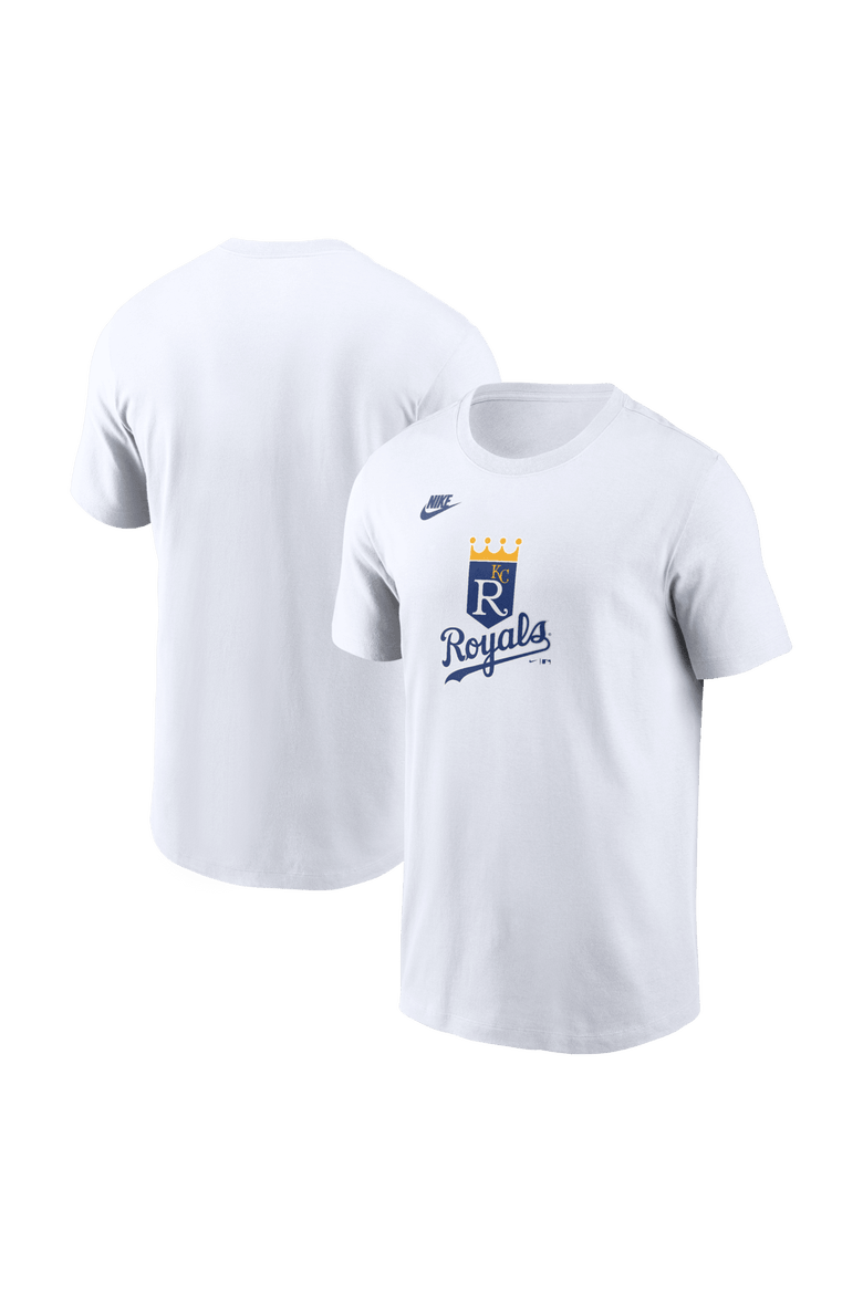 Men's Nike White Kansas City Royals Cooperstown Collection Logo T-Shirt, Main, color, White