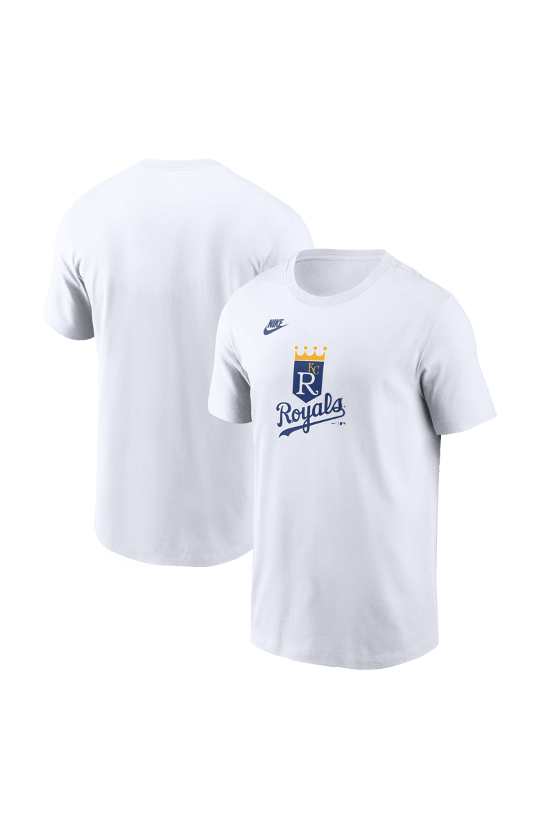Nike Men's Nike White Kansas City Royals Cooperstown Collection Logo T-Shirt, Main, color, White