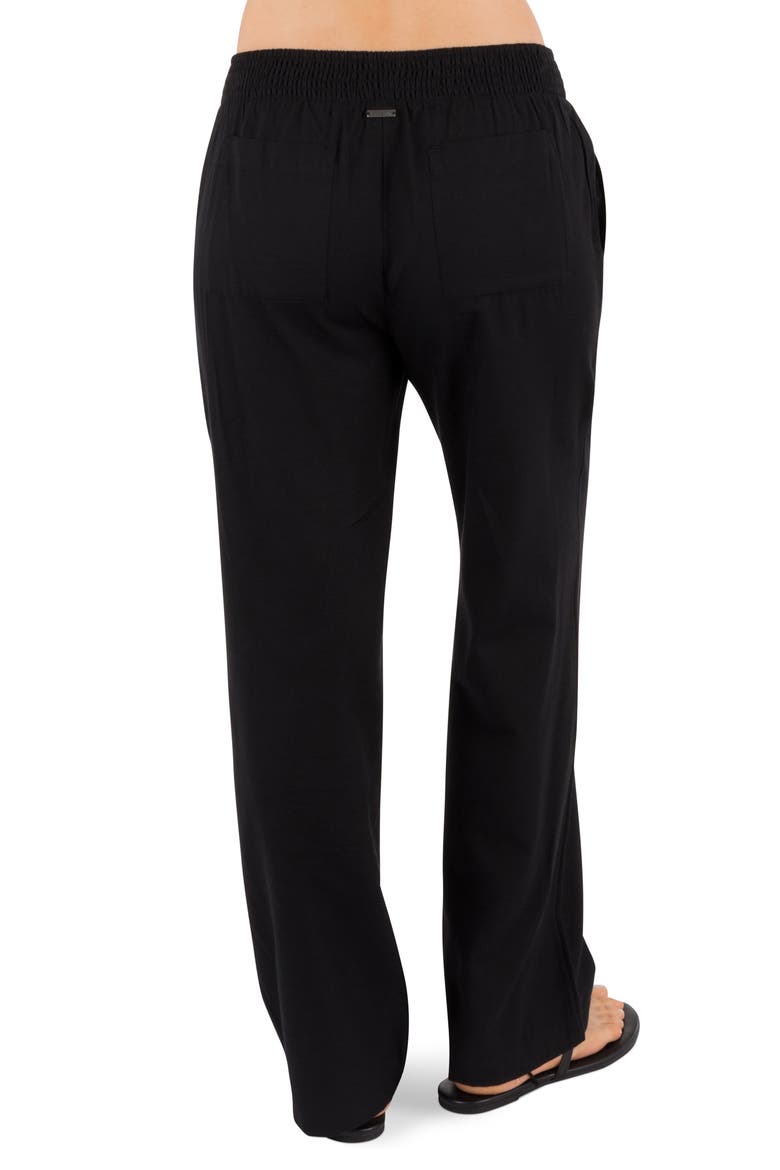 Beach Club Straight Leg Pants, Alternate, color, BLACK