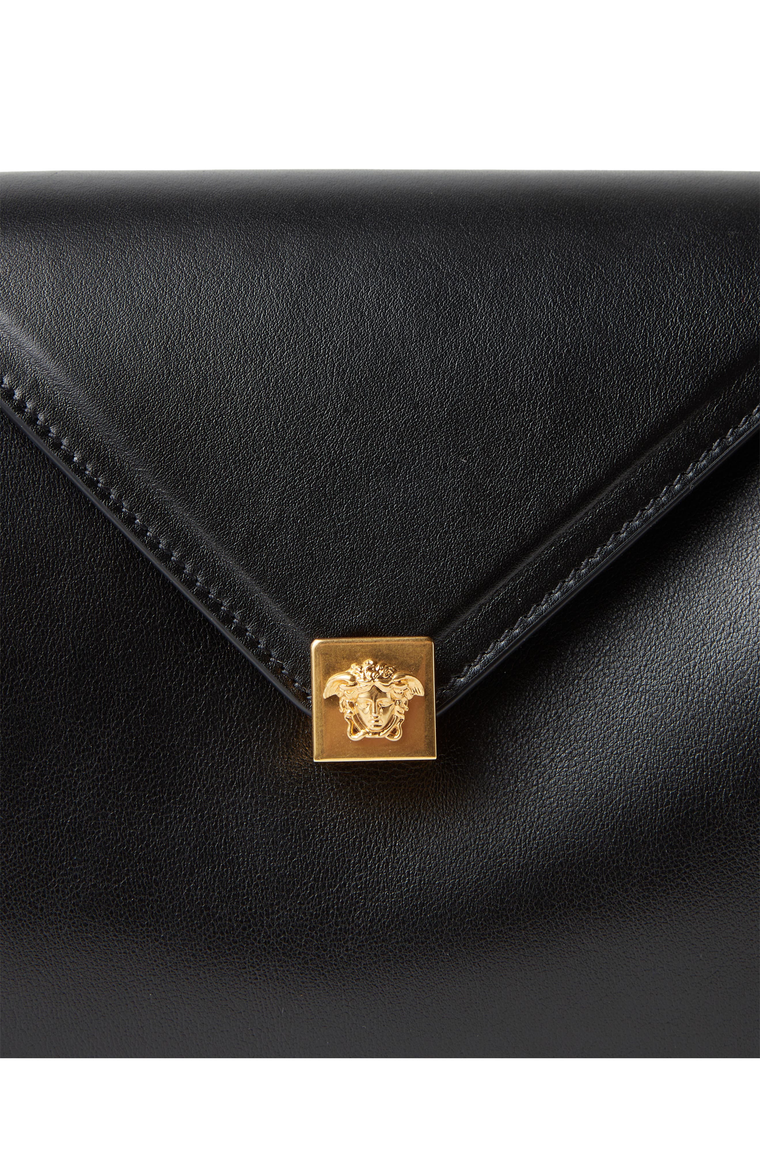 Medium Severine Top Handle Bag, Alternate, color, BLACK VIBRATED GOLD