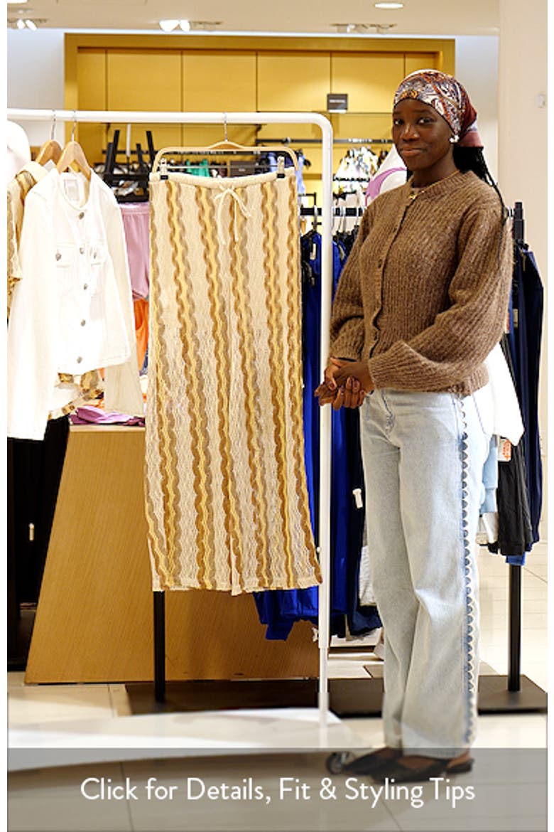 Teresa Open Stitch Stripe Drawstring Pants video