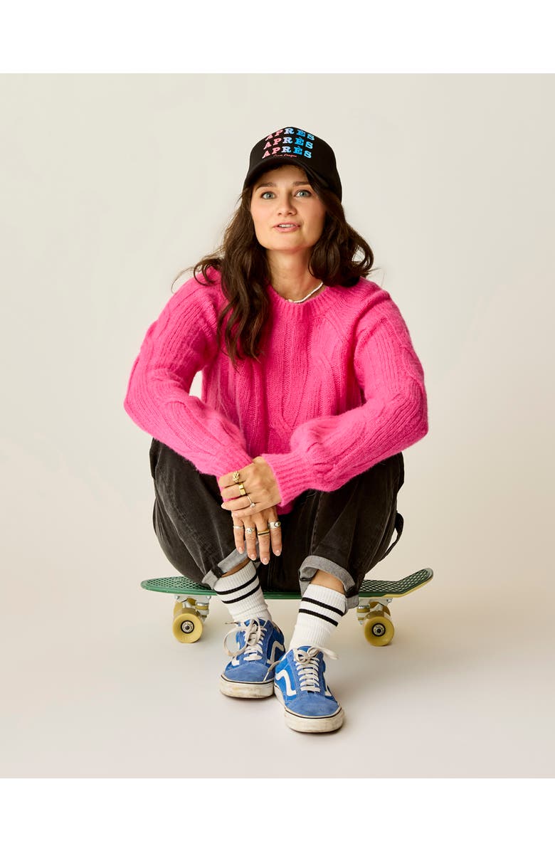 Carve Designs Eloise Wool Sweater, Alternate, color, Hot Pink