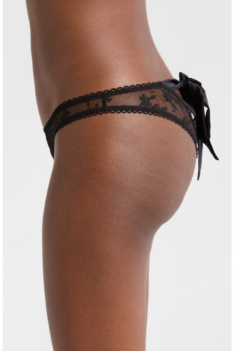 Untie Me Tanga Briefs, Alternate, color, BLACK