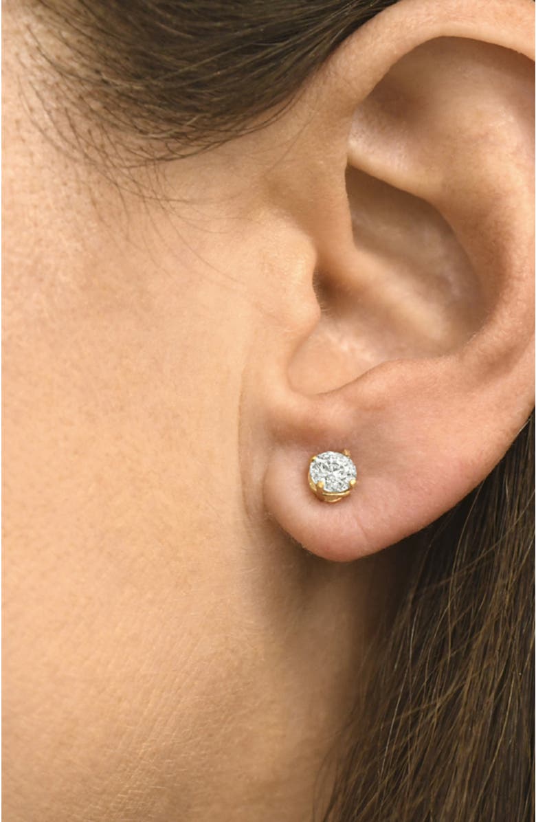 Bliss Diamond 1 Carat (ctw) Diamond Studs in 14k or Gold Lab Grown, Alternate, color, 14K Yellow Gold