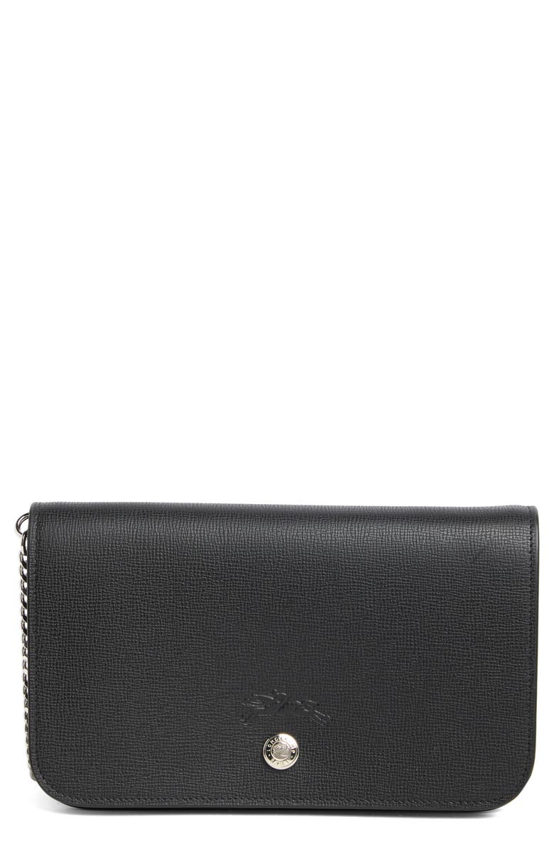 Longchamp Le Pliage Neo Wallet on a Chain, Main, color, Black