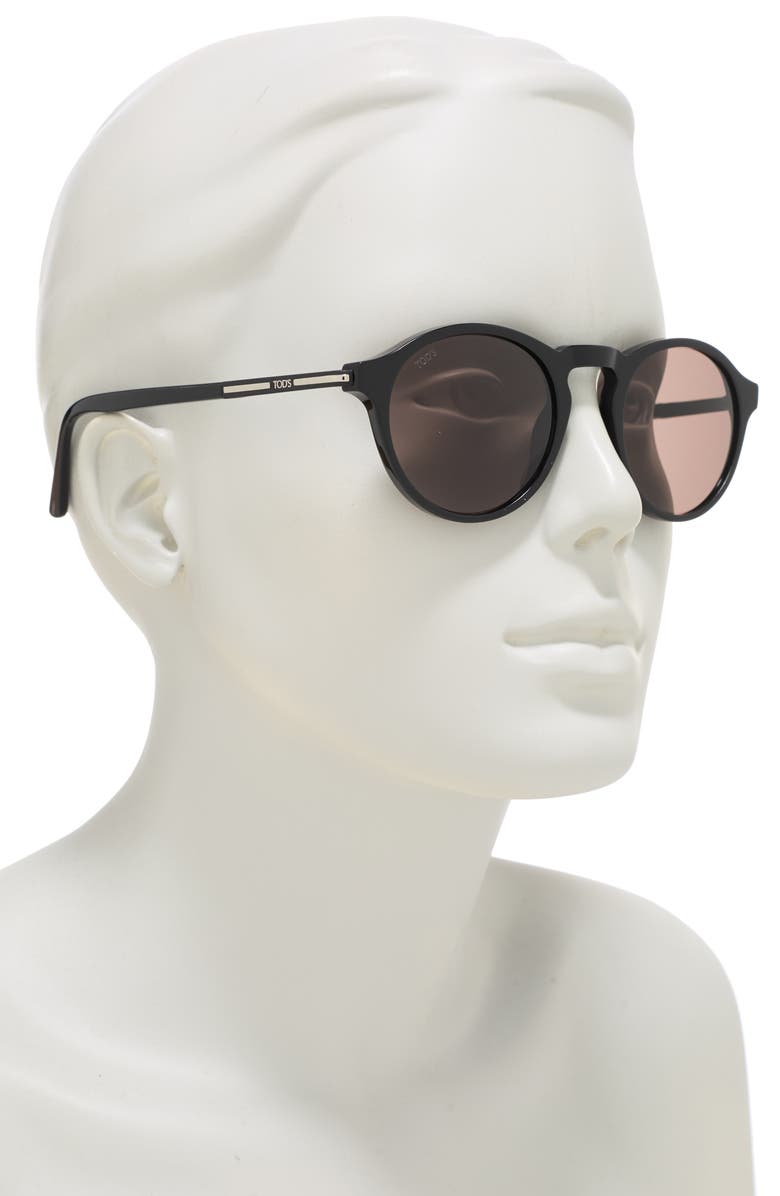 Tod's TODS 50mm Round Sunglasses, Alternate, color,