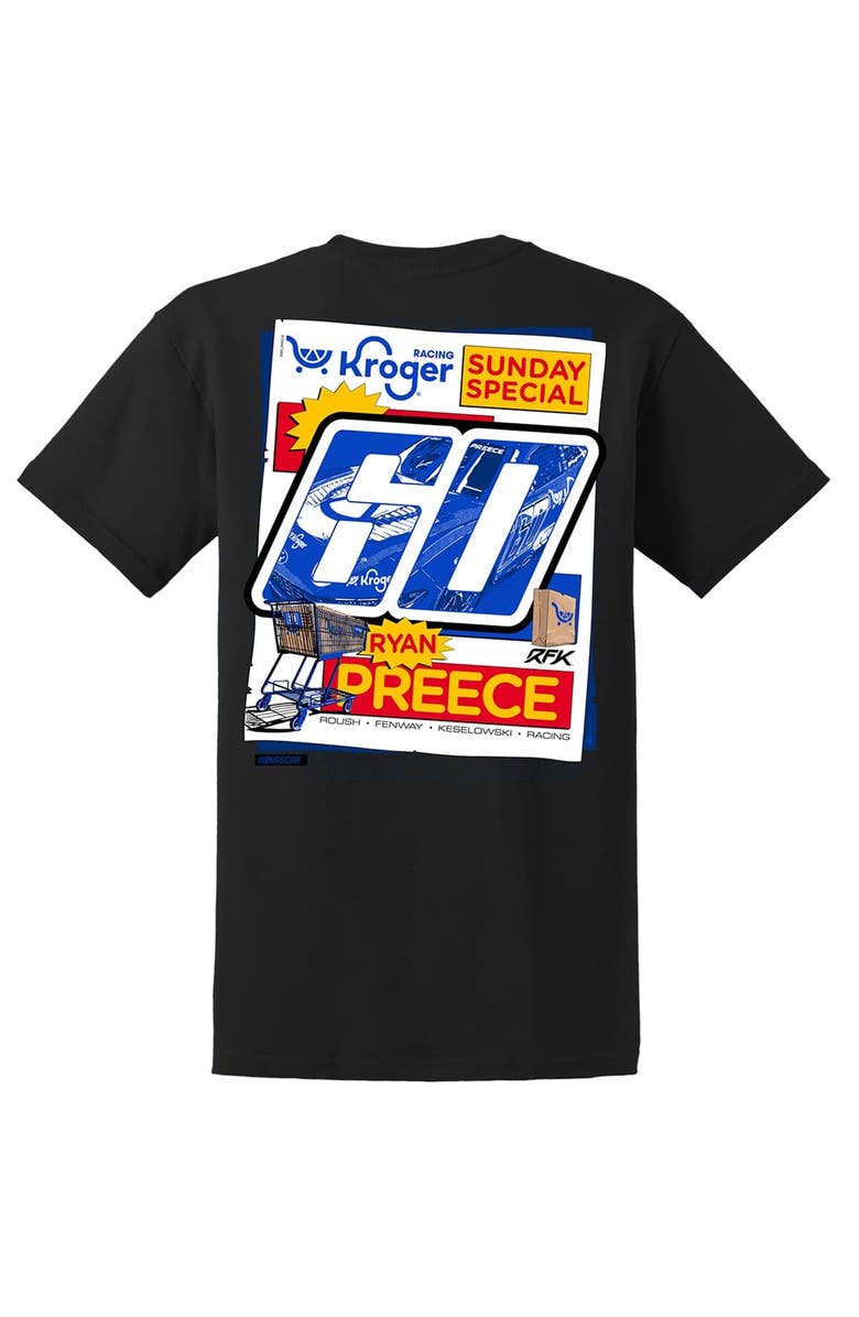 RFK Racing Men's Black Ryan Preece Kroger Car T-Shirt, Alternate, color, Black