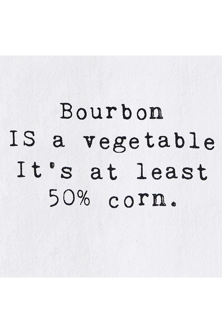 Bourbon Is A Vegetable Printed Towel, Alternate, color, White