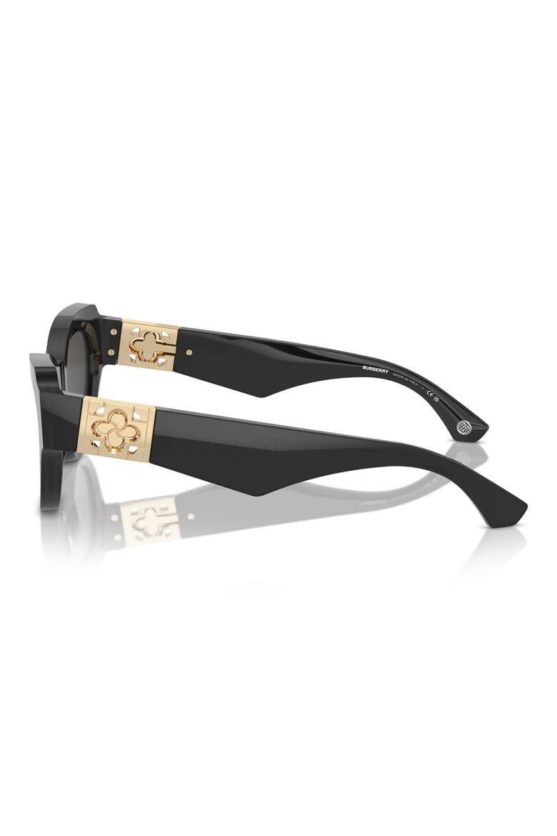 52mm Irregular Sunglasses, Alternate, color, DARK GREY