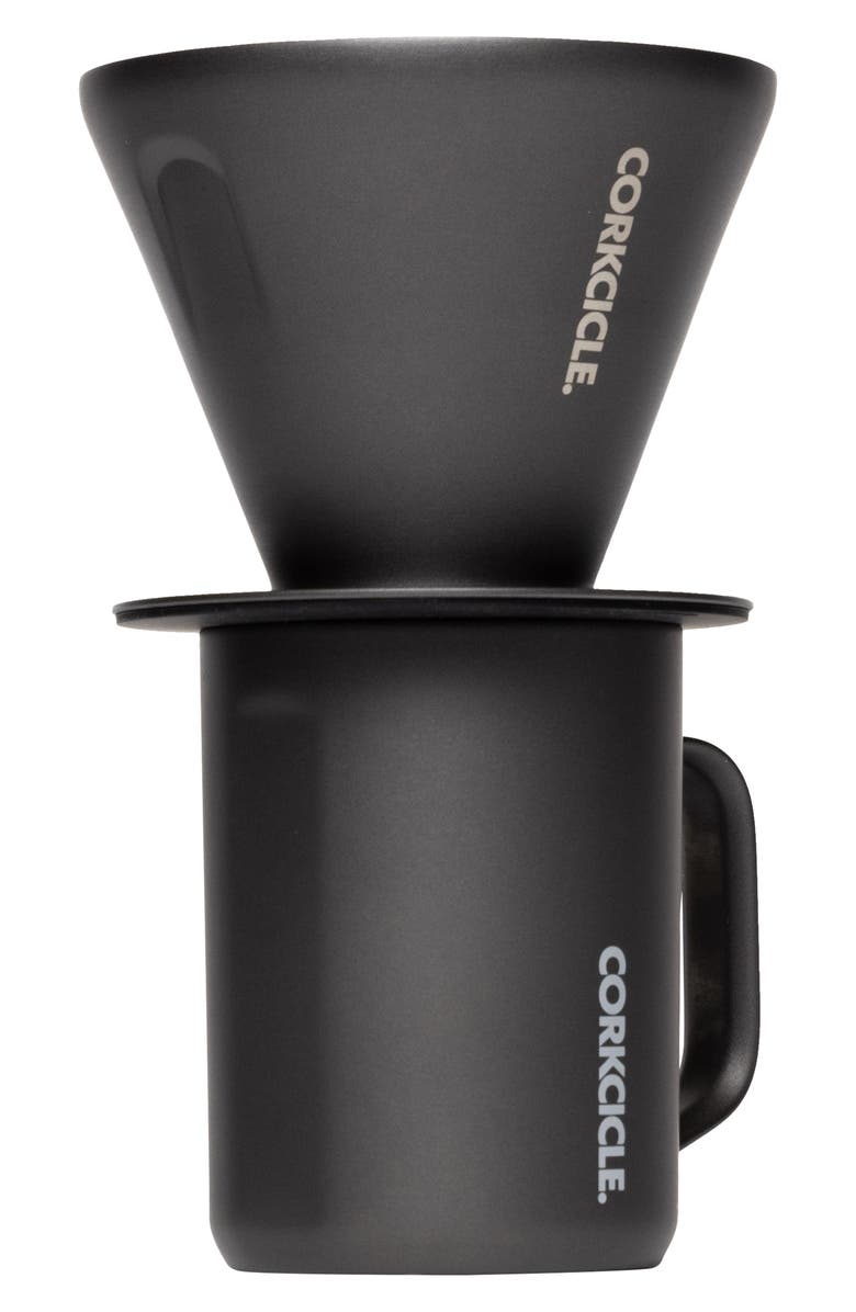 Corkcicle 16-Ounce Pour Over Set, Main, color, Ceramic Slate