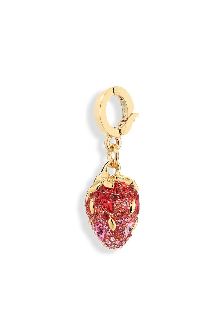Idyllia Crystal Strawberry Charm, Main, color, RED/ GOLD