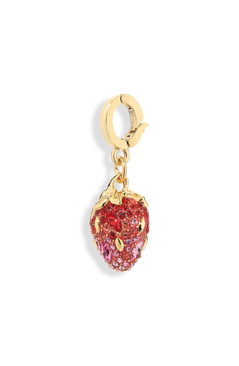 Swarovski Idyllia Crystal Strawberry Charm, Main, color, Red/ Gold