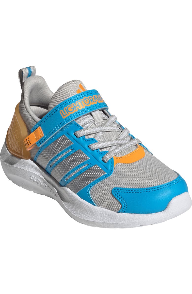 adidas Kids' Lightorama Sneaker, Main, color, Grey One/ Matte Silver/ Aqua