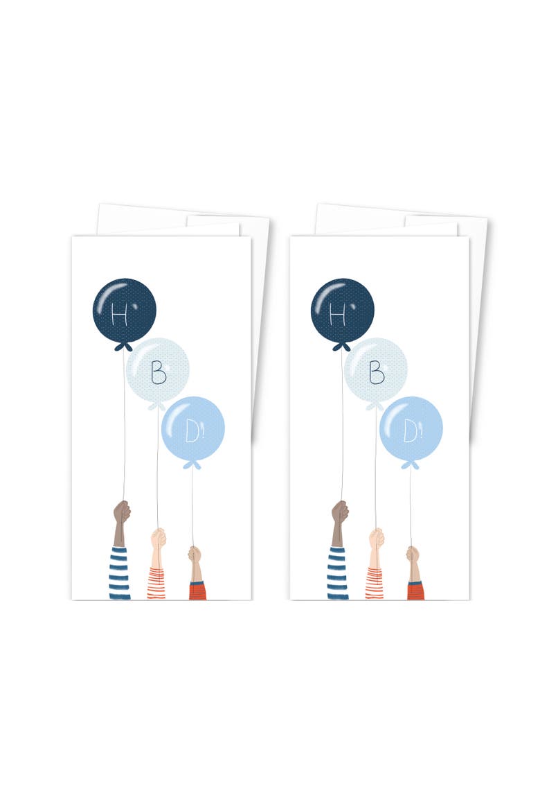 2ct Happy Birthday Balloon Greeting Card Pack, Main, color, Multi-Pack