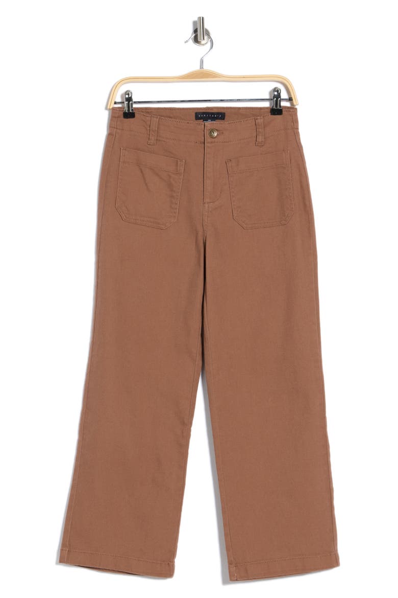 Supernova Crop Wide Leg Pants, Alternate, color, ACORN BROWN