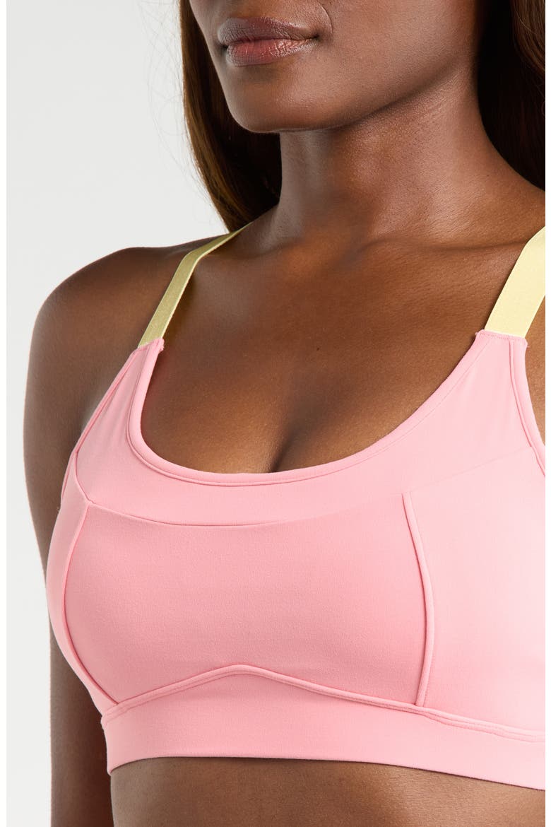 Cloud Contrast Sports Bra, Alternate, color, STRAWBERRY ICE